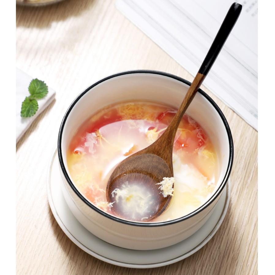 現貨稀！16CM迷你可愛款~圓頭細柄黑紅細手柄 環保創意楠木勺點心木湯匙【CH019】-細節圖5