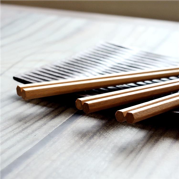 現貨稀【六角筷八角筷】有大頭超細尖頭木筷~日式手工栗木鐵木筷子復古環保餐具筷子【CH126】-細節圖3
