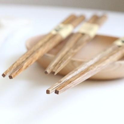 現貨稀【六角筷八角筷】有大頭超細尖頭木筷~日式手工栗木鐵木筷子復古環保餐具筷子【CH126】-細節圖9