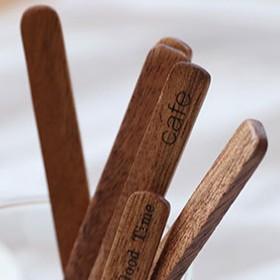 現貨4入組！加厚加長版相思木片攪拌片~抹奶油果醬也好用！實木咖啡奶茶長柄攪拌棒【CH109】-細節圖3
