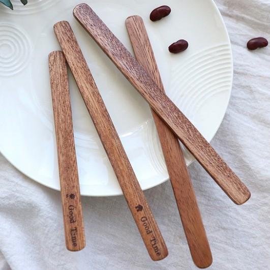 現貨4入組！加厚加長版相思木片攪拌片~抹奶油果醬也好用！實木咖啡奶茶長柄攪拌棒【CH109】-細節圖5