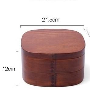 現貨稀！2L大容量精品雙層木飯盒~大容量日式木質壽司盒 創意八角形野餐盒實木便當盒【CH122】-細節圖8