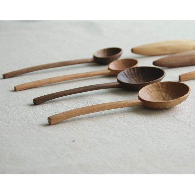 現貨稀！無漆款~精雕細琢水波紋雕刻工藝品木勺叉~黑胡桃木／櫻桃木實木勺木叉木湯匙烘培贈禮品收藏家用【CH558】-細節圖9