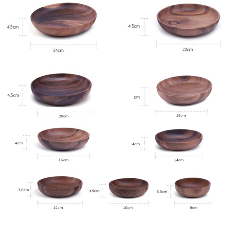 【8~24高4CM各尺寸】相思木深碟深木盤深木碟 日式整木一體平底水果盤沙拉碗 【CH188】-細節圖5