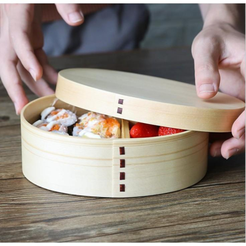 現貨~單層/雙層日式木質雙層飯盒便當盒飯復古團壽司盒子木蓋子【CH204】
