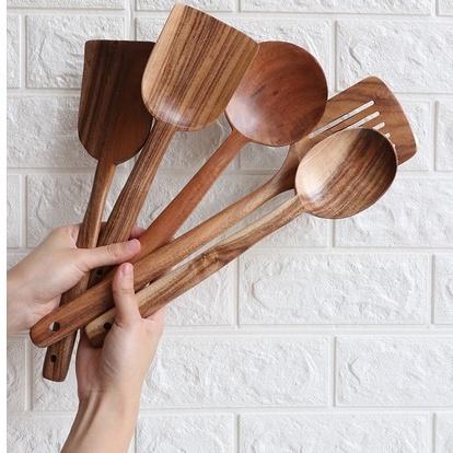現貨稀！【厚實款】加長版異國風系列~家用柚木木鏟炒菜鏟子玉子燒木質鍋鏟【CH258】-細節圖3