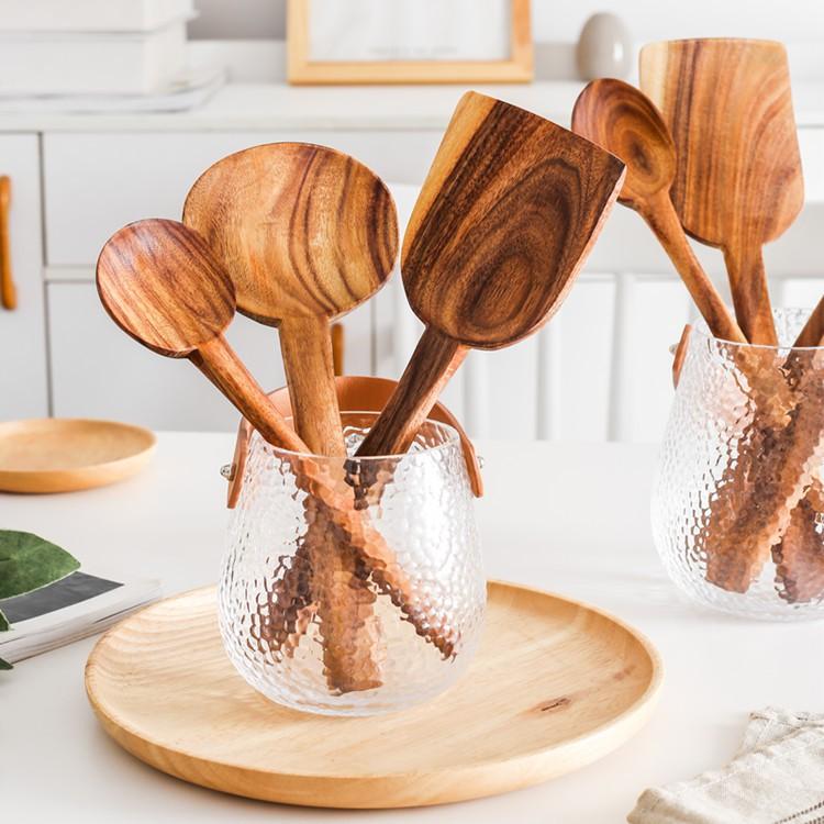 現貨稀！【厚實款】加長版異國風系列~家用柚木木鏟炒菜鏟子玉子燒木質鍋鏟【CH258】-細節圖6