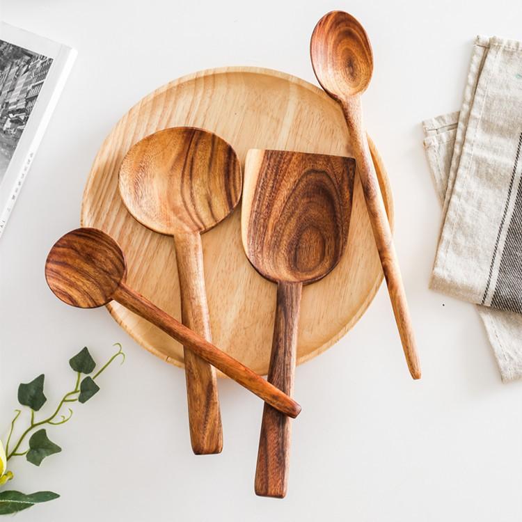 現貨稀！【厚實款】加長版異國風系列~家用柚木木鏟炒菜鏟子玉子燒木質鍋鏟【CH258】-細節圖7