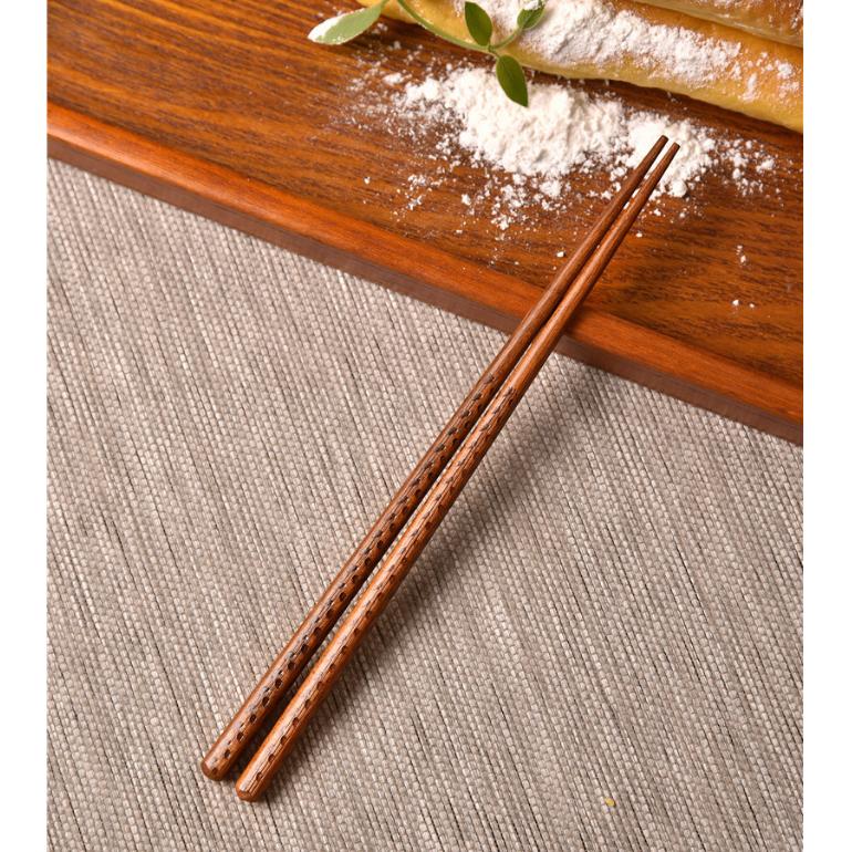 現貨稀！27／22.5CM超推薦加長料理木筷！稻穗花紋火鍋筷公筷日式尖頭筷油炸撈麵單身筷子【CH534】-細節圖3