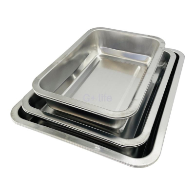 現貨-不鏽鋼方盤/燒烤盤/蒸飯盤/商用托盤（430）