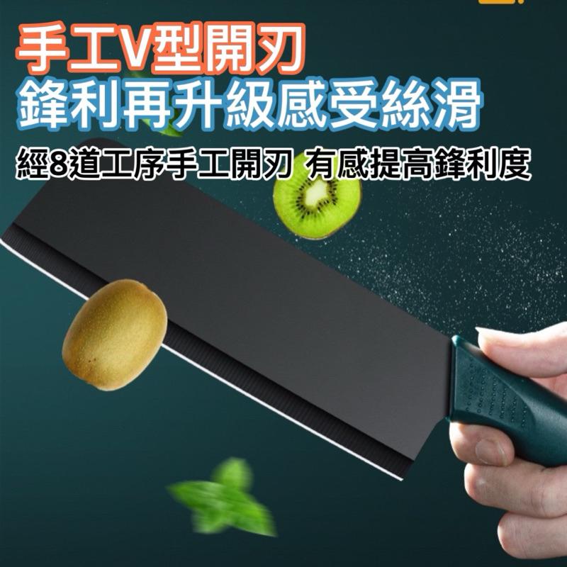 台灣現貨/隔日-【黑刃菜刀 廚師刀 水果刀】附護套｜防鏽防沾 露營 居家必備 菜刀 切菜刀 廚房刀具 露營 野餐 刀子-細節圖4