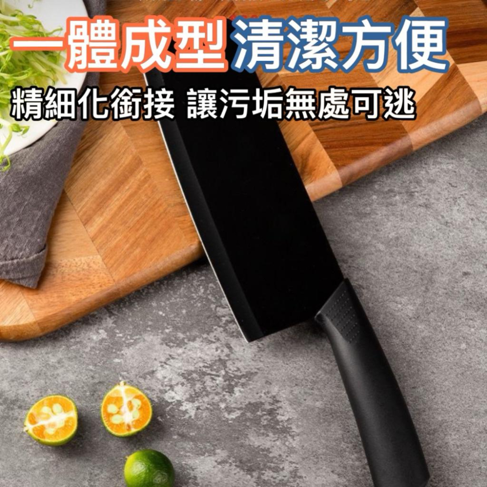台灣現貨/隔日-【黑刃菜刀 廚師刀 水果刀】附護套｜防鏽防沾 露營 居家必備 菜刀 切菜刀 廚房刀具 露營 野餐 刀子-細節圖7