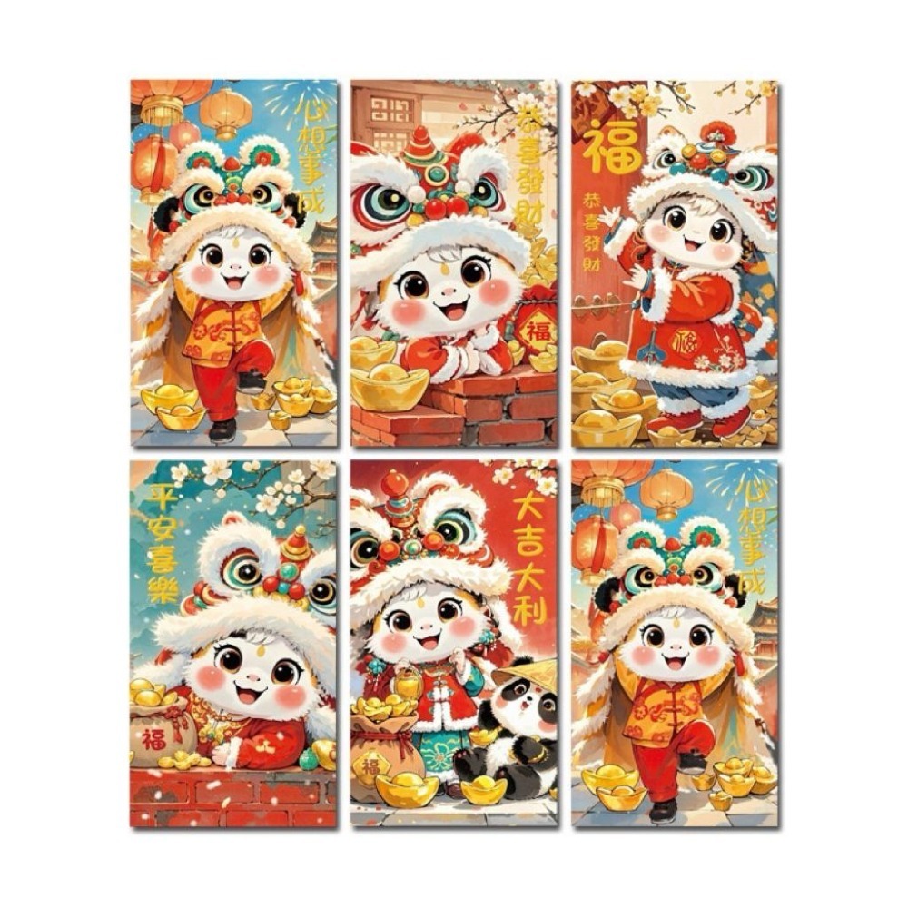2026 馬年紅包袋 「一套6入」紅包袋 燙金紅包 紅包 新年紅包 過年紅包 結婚紅包 可愛紅包 春節【G+ Life】-細節圖3