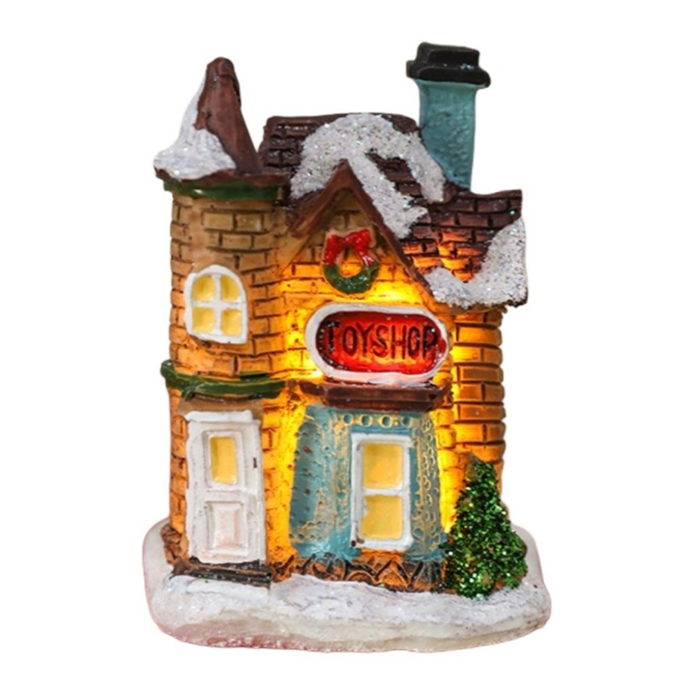 聖誕節 聖誕小屋 暖光小屋 裝飾小夜燈 溫馨夜燈 夜燈小屋 聖誕擺飾 桌面擺飾 小夜燈 聖誕禮物 禮物【G+ Life】-細節圖2