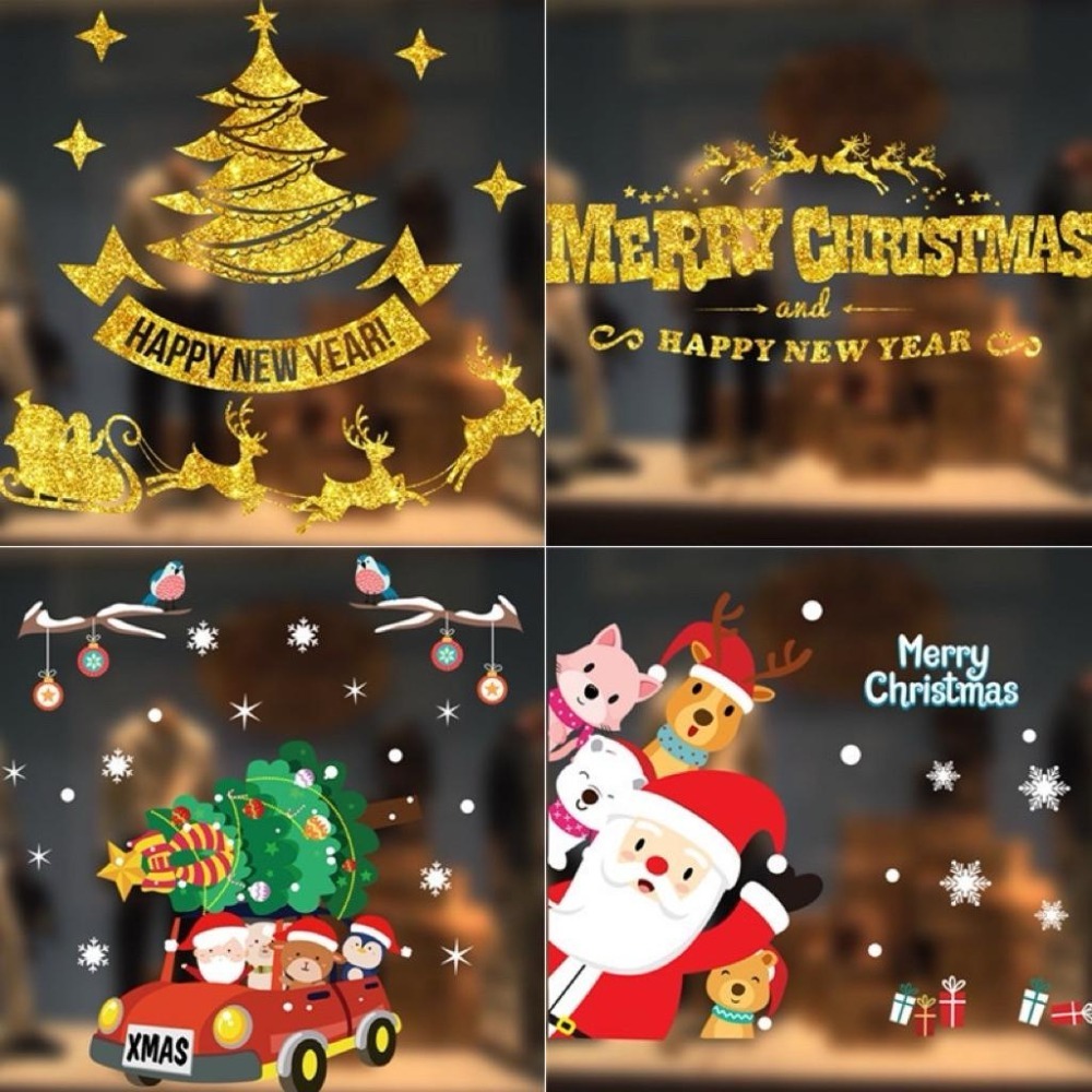 聖誕節 聖誕節靜電貼紙 裝飾貼紙 窗戶貼 玻璃貼 櫥窗貼 無痕貼紙 窗花貼 聖誕節佈置 無膠貼紙 【G+ Life】-細節圖2