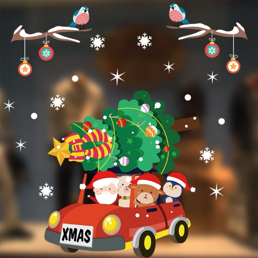 聖誕節 聖誕節靜電貼紙 裝飾貼紙 窗戶貼 玻璃貼 櫥窗貼 無痕貼紙 窗花貼 聖誕節佈置 無膠貼紙 【G+ Life】-規格圖9