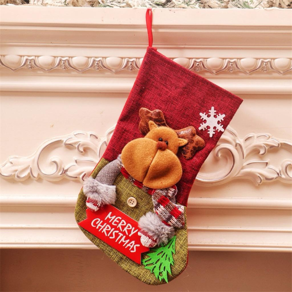 聖誕節 聖誕襪禮物袋 節日驚喜袋 聖誕襪 掛飾 擺件 交換禮物 聖誕禮物 聖誕佈置 掛飾禮物袋 【G+ Life】-細節圖7