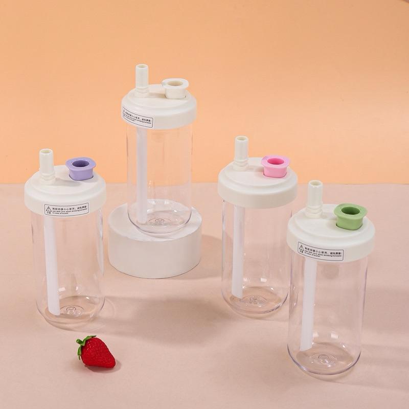 臺灣TW現貨-珍奶隨行杯 珍珠奶茶杯 環保杯 搖搖杯 飲料杯 手搖杯 隨行杯 吸管杯 大象杯 水壺 水杯 大容量 粗吸管-細節圖2