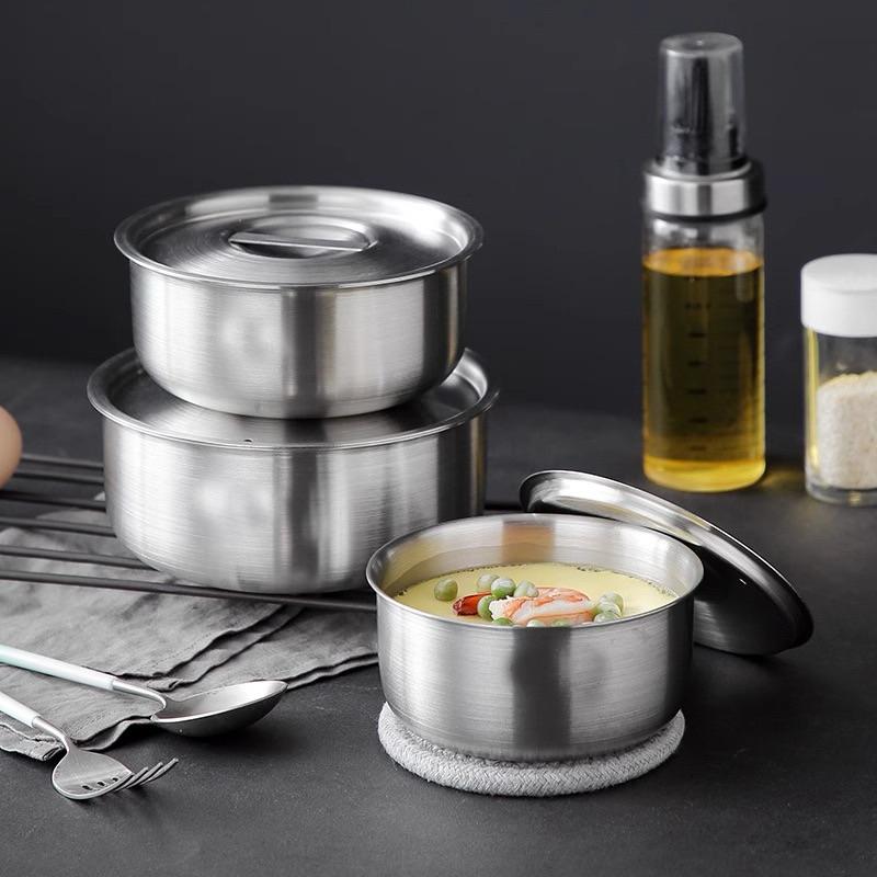 現貨-不鏽鋼便當盒/湯鍋/無耳湯鍋（含蓋）便當碗 隔熱碗 便當盒 泡麵碗 餐盒 小湯鍋 湯碗 帶蓋碗 不銹鋼碗-細節圖5