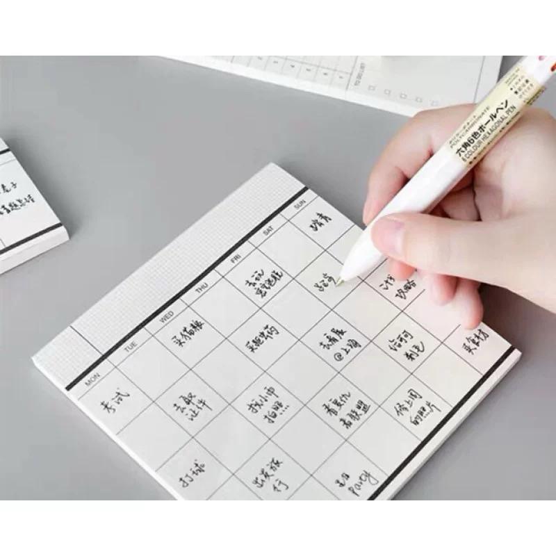 現貨-日程計劃便條本 計劃表 月計劃 週計劃 便條 可撕計畫表 記事本 月計劃 週計劃 日記本 筆記本 日曆 月曆-細節圖2
