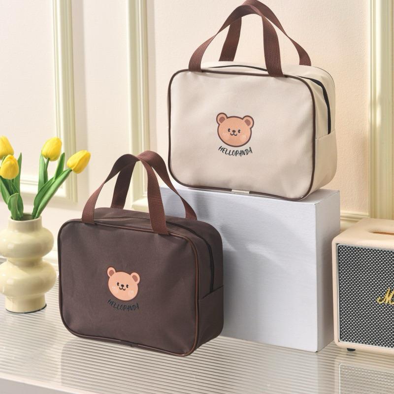 台灣現貨/隔日-小熊大容量收納包 化妝品包 出差包 洗漱包 旅遊包 出差旅行 化妝品收納 運動包 健身包 旅遊包-細節圖4