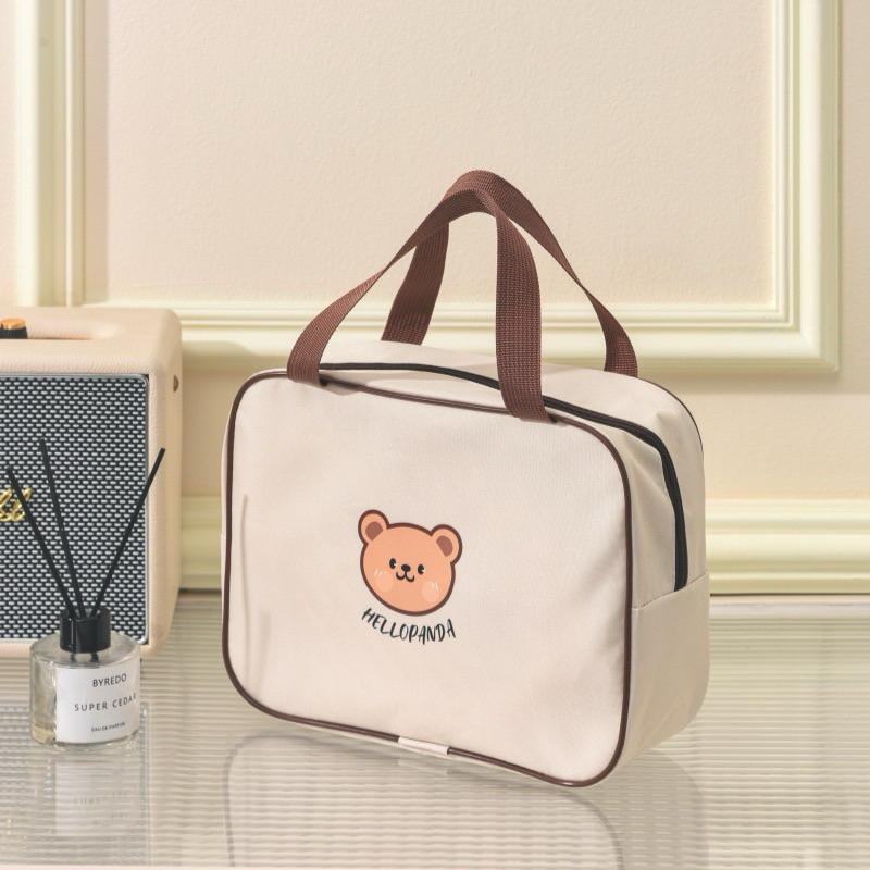 台灣現貨/隔日-小熊大容量收納包 化妝品包 出差包 洗漱包 旅遊包 出差旅行 化妝品收納 運動包 健身包 旅遊包-細節圖8
