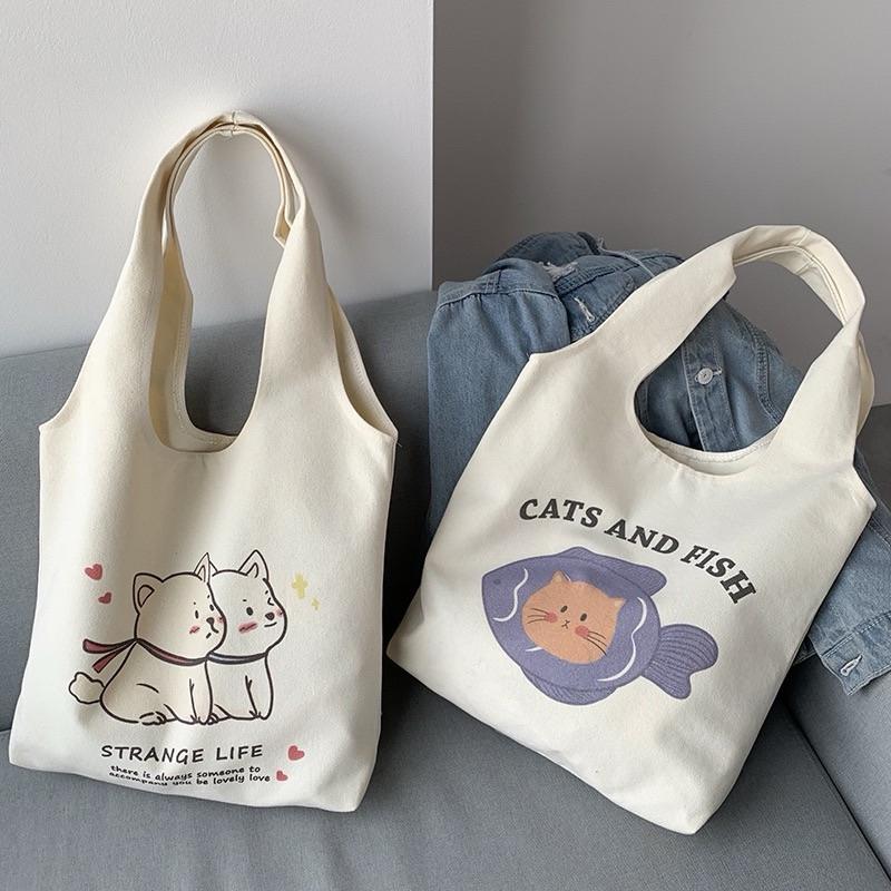 台灣現貨/隔日-大容量帆布單肩包 單肩包 帆布包 上課包 收納包 購物包 手提包 日常穿搭 學生必備 假日出遊 文青-細節圖6