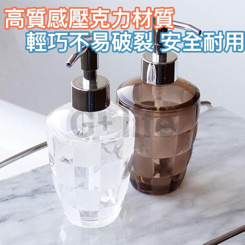 台灣現貨/隔日-【浴室質感小物】透明壓克力格紋按壓瓶 洗手乳/沐浴乳分裝瓶 洗手乳瓶 沐浴乳瓶 分裝瓶 補充瓶 按壓瓶-細節圖2