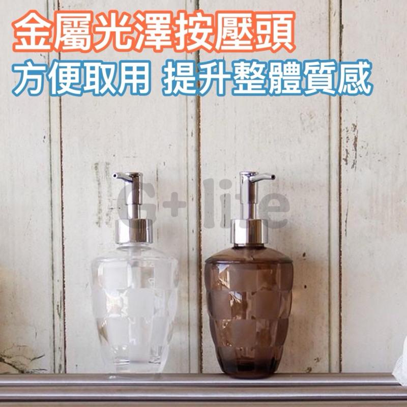 台灣現貨/隔日-【浴室質感小物】透明壓克力格紋按壓瓶 洗手乳/沐浴乳分裝瓶 洗手乳瓶 沐浴乳瓶 分裝瓶 補充瓶 按壓瓶-細節圖3