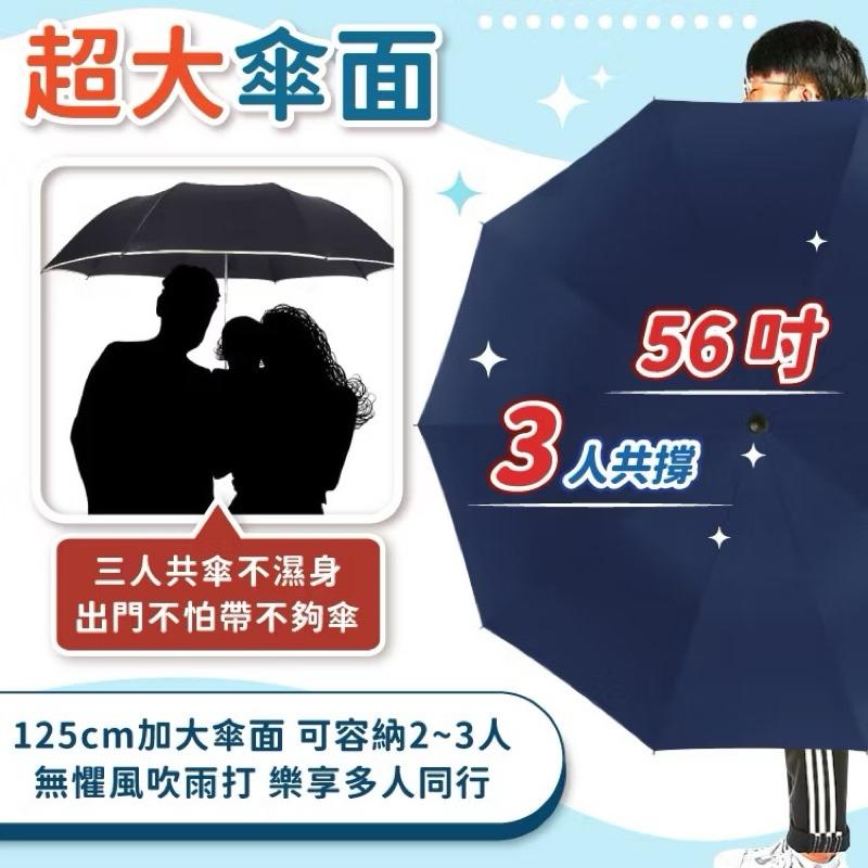 台灣現貨/隔日-超大折疊自動雨傘 輕量折疊好攜帶 秒開秒收 雨傘 自動傘 摺疊傘 學生 上班族 雙人雨傘 抗風傘-細節圖2