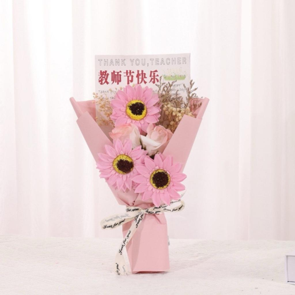 台灣現貨/隔日-香皂花花束 香皂花 母親節花束 永生花 乾燥花 玫瑰花 康乃馨 情人節花束 畢業花束 情人節禮物-細節圖9