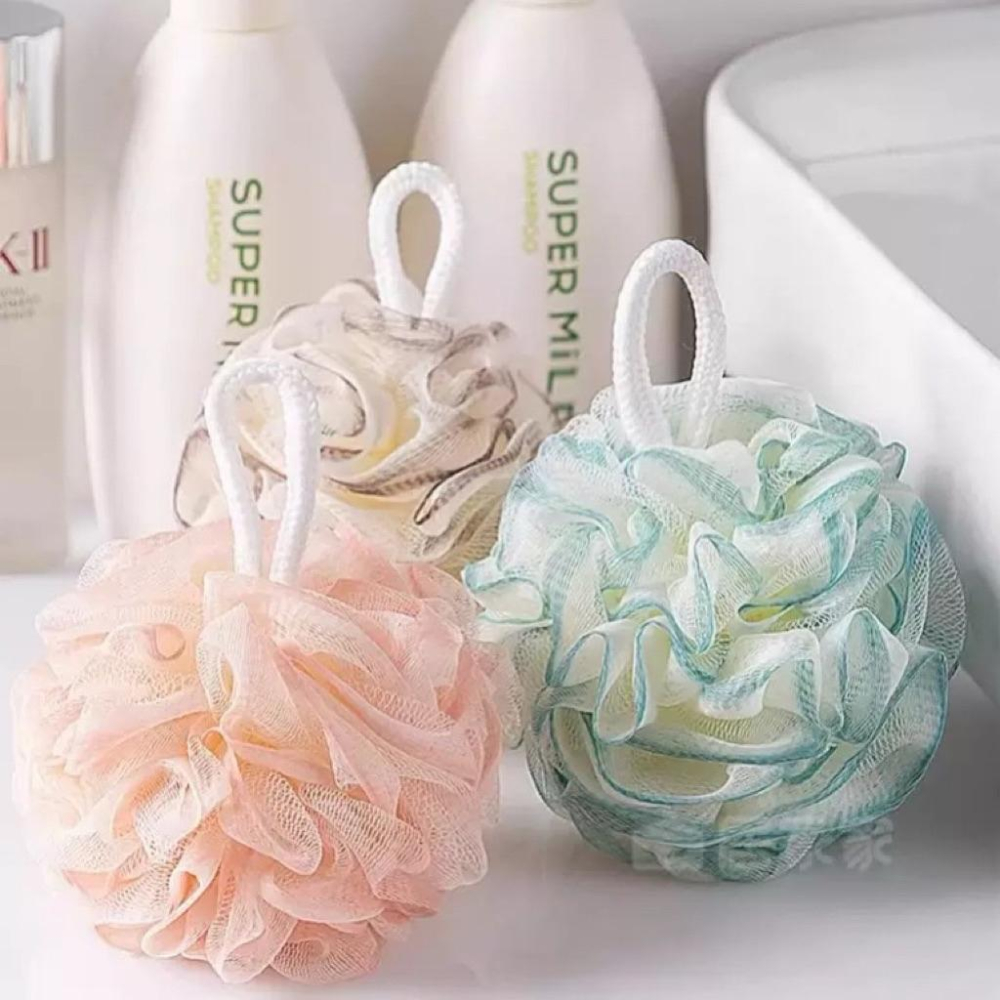 台灣現貨/隔日-漸層沐浴球 搓澡球 擦澡球 起泡球 洗澡 擦背 搓背 刷背 洗澡球 起泡網 沐浴巾 沐浴條 澡球 浴球-細節圖9