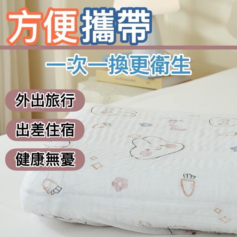 現貨-一次性枕套2入組 一次性床單被套組 枕套 拋棄式 免洗 枕頭套 被套 床單套 方便攜帶 一次性 床單用品 旅行枕套-細節圖5