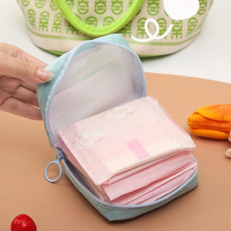 台灣現貨/隔日-可愛造型收納包 衛生棉收納包 隨身收納包 方塊包 小方包 零錢包 生理包 化妝包 收納包 隨身包-細節圖7