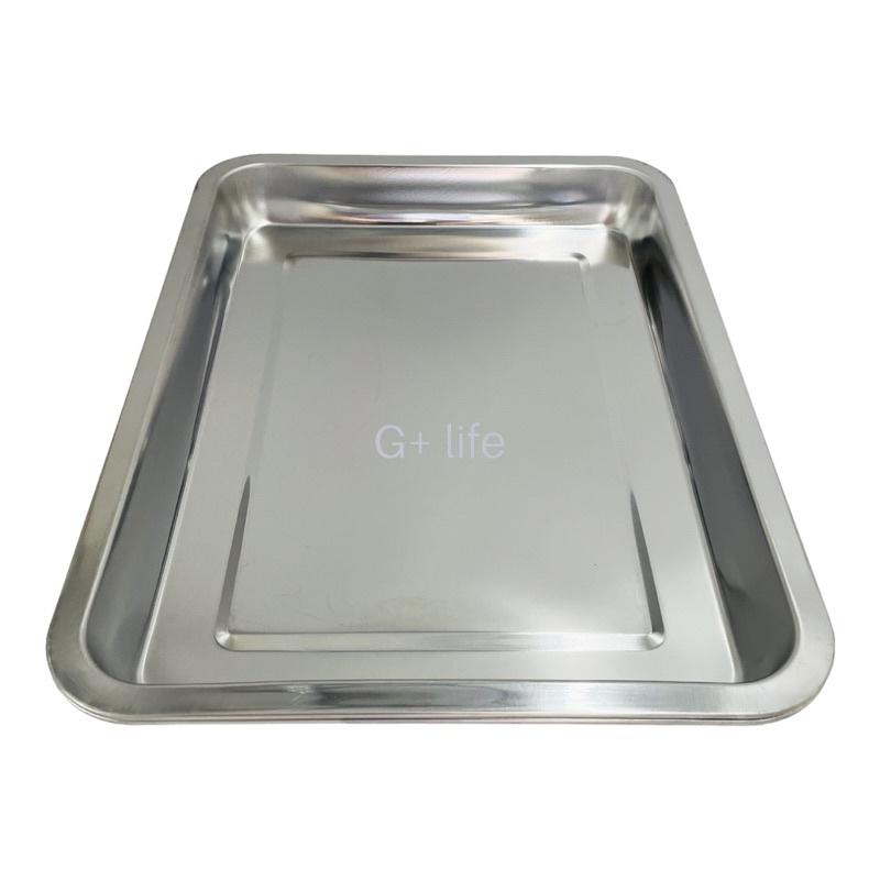 現貨-不鏽鋼方盤/燒烤盤/蒸飯盤/商用托盤（430） 茶盤 菜盤 水果盤 鐵盤 水餃盤 托盤 露營 備料盤 滴水盤 方盤-細節圖5