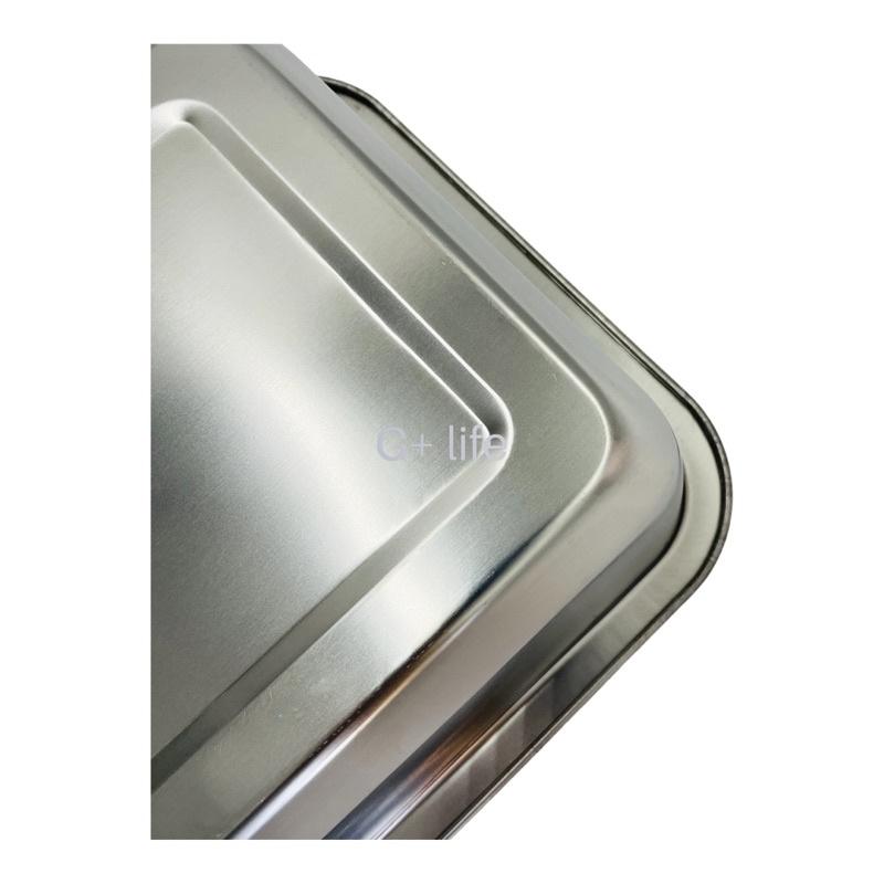 現貨-不鏽鋼方盤/燒烤盤/蒸飯盤/商用托盤（430） 茶盤 菜盤 水果盤 鐵盤 水餃盤 托盤 露營 備料盤 滴水盤 方盤-細節圖7