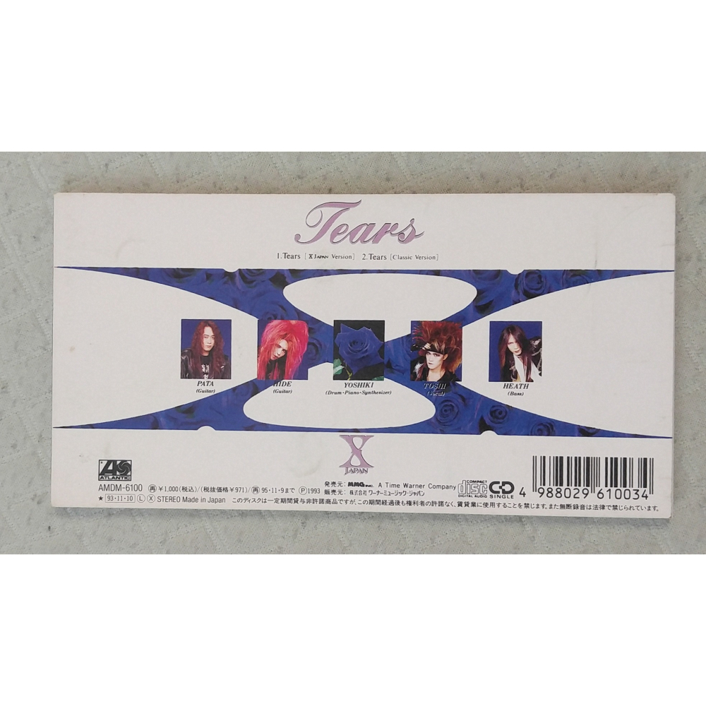 X JAPAN - TEARS (2)   日版 二手單曲 CD-細節圖2