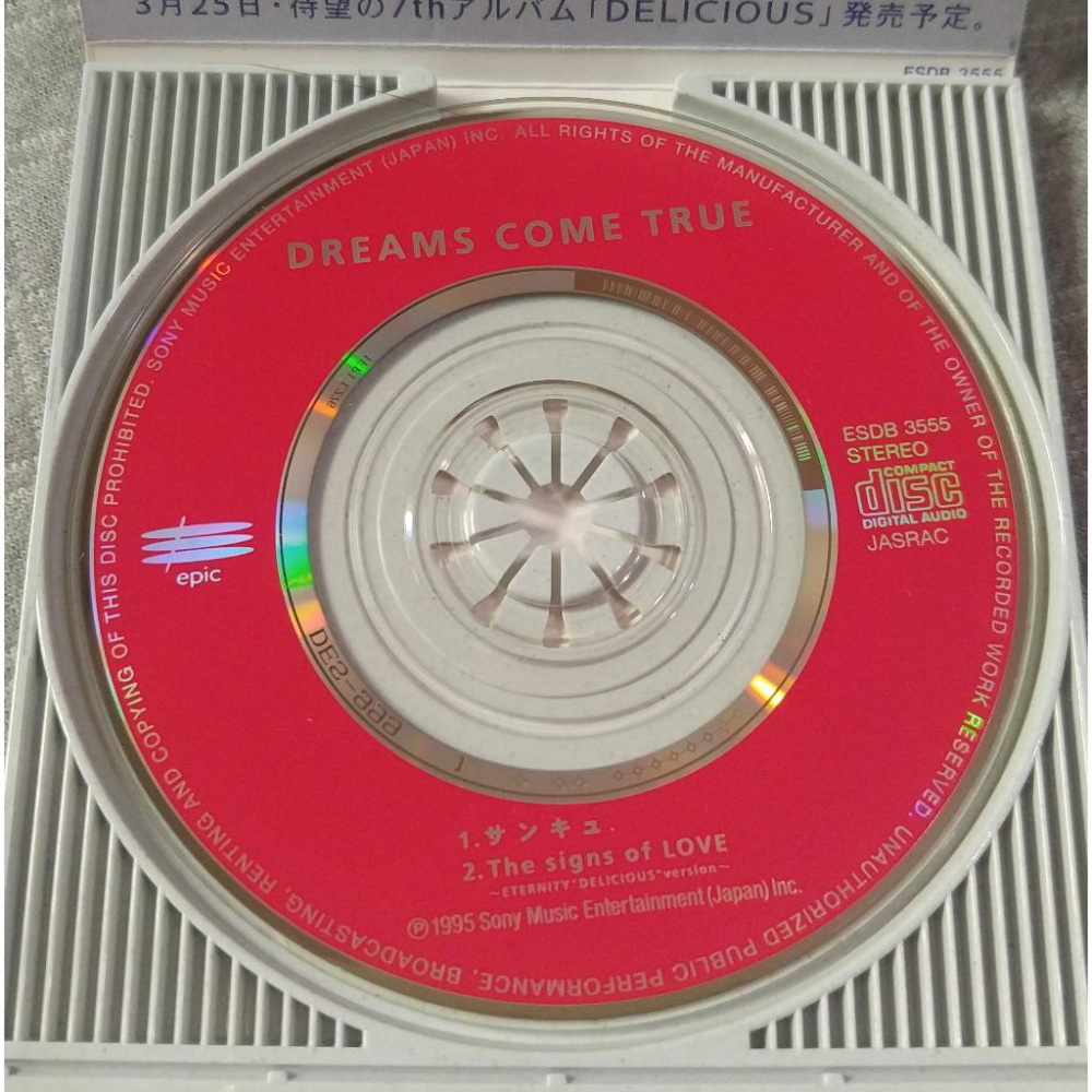 DREAMS COME TRUE - サンキュ.／The Signs of LOVE (2)   日版 二手單曲 CD-細節圖4