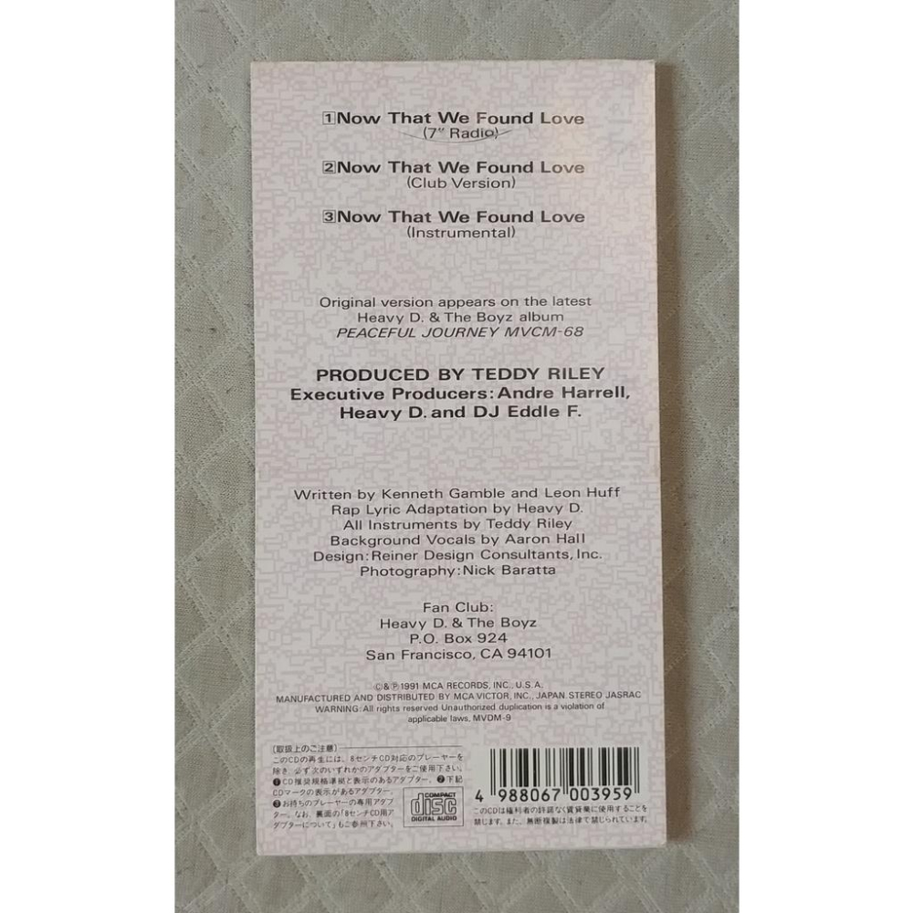 HEAVY D. & THE BOYZ - NOW THAT WE FOUND LOVE   日版 二手單曲 CD-細節圖2