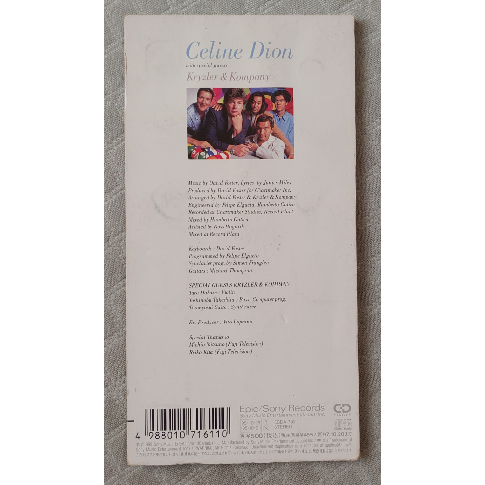 CELINE DION - To Love You More   日版 二手單曲 CD-細節圖2
