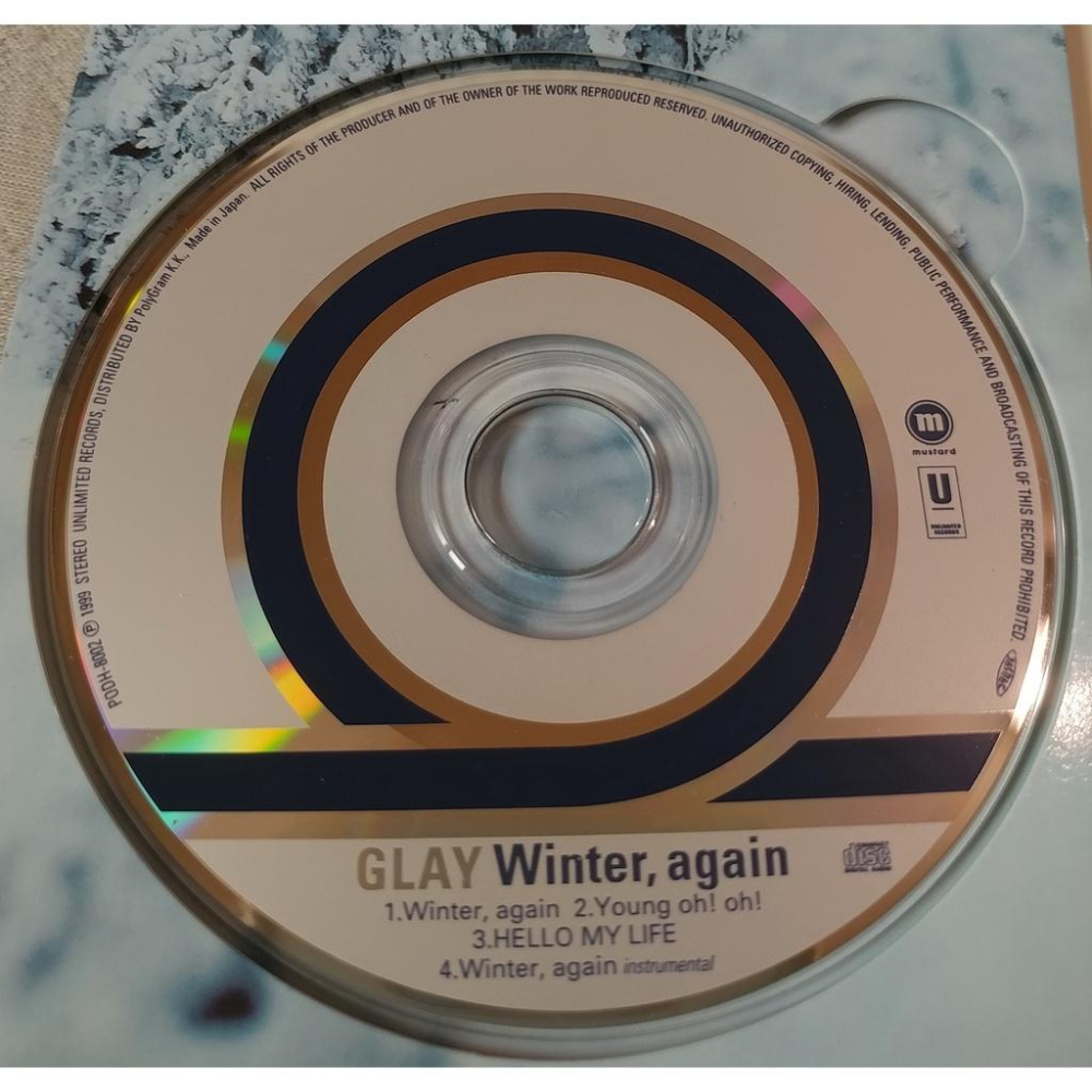 GLAY - Winter, again (美品) 日版 二手單曲 CD-細節圖5