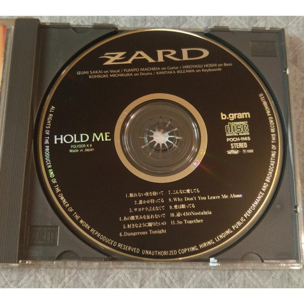 ZARD - HOLD ME   日版 二手專輯 CD-細節圖4