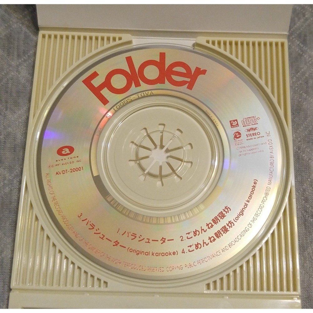 Folder (口袋小孩) - パラシューター   日版 二手單曲 CD-細節圖4