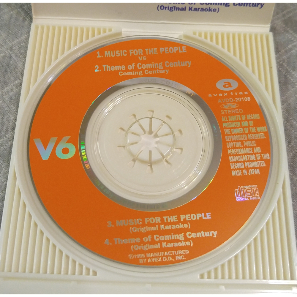 V6 - MUSIC FOR THE PEOPLE   日版 二手單曲 CD-細節圖6