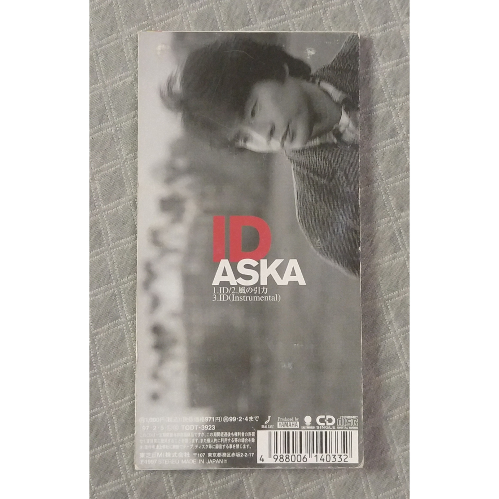 ASKA (飛鳥涼) -ID   日版 二手單曲 CD-細節圖2