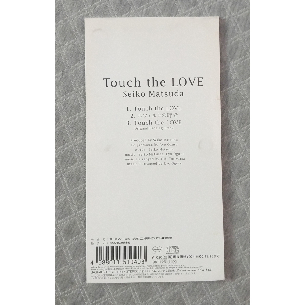 松田聖子 - Touch the LOVE   日版 二手單曲 CD-細節圖2