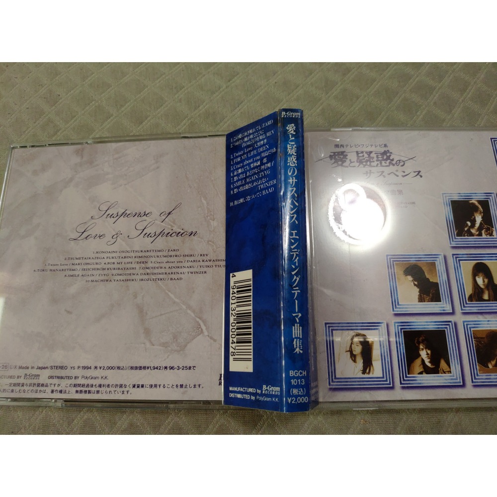 ZARD 栗林誠一郎 BAAD - 愛と疑惑のサスペンス　エンディングテーマ曲集 (電視劇 片尾曲) 日版 二手 CD-細節圖3