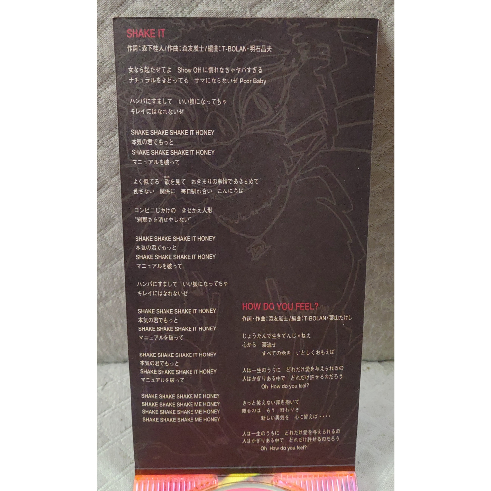 T-BOLAN - SHAKE IT (2)   日版 二手單曲 CD-細節圖3