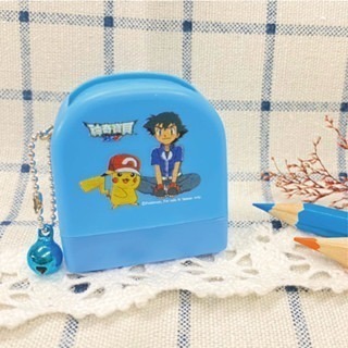 【印森活】彩繪殼馬卡龍印章 藍寶可夢－連續印章(印面大小3*1cm)｜馬卡龍章 小智 皮卡丘 鈴鐺印章-規格圖5