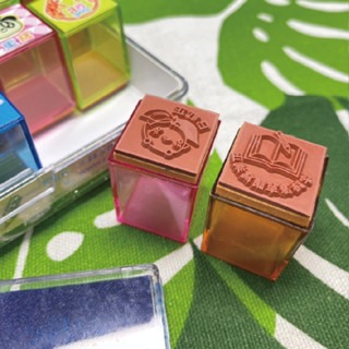 【印森活】評語章印章組11入附兩色印泥｜教學章 老師章 萬用章 印尼 印章組 藍色印泥 紅色印泥-細節圖2